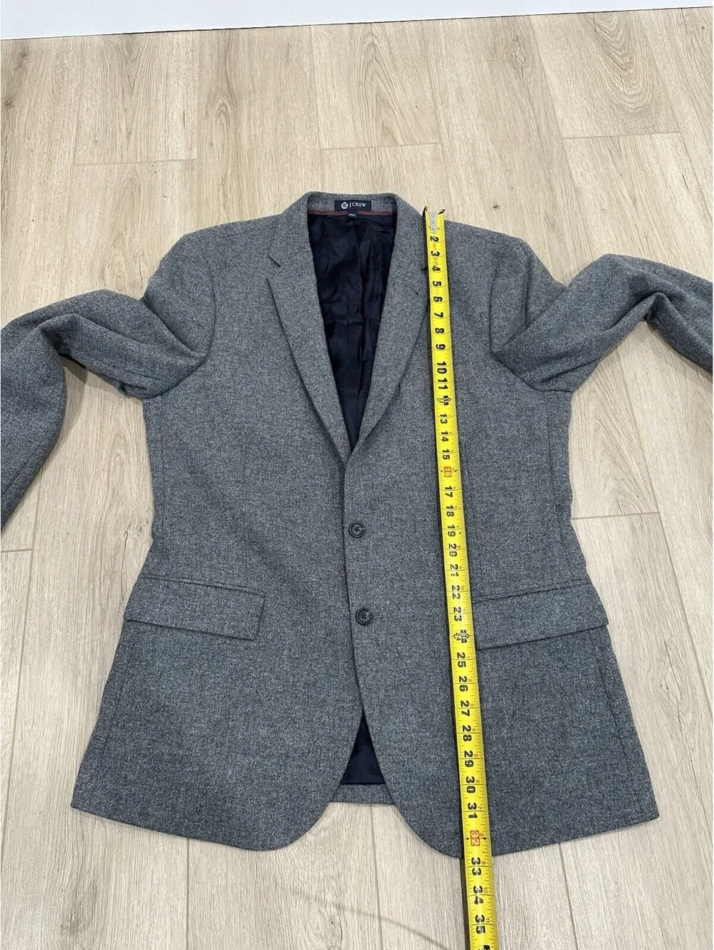 J.Crew Ludlow Mens Sport Coat Blazer Two Button Gray Yorkshire Tweed 44L